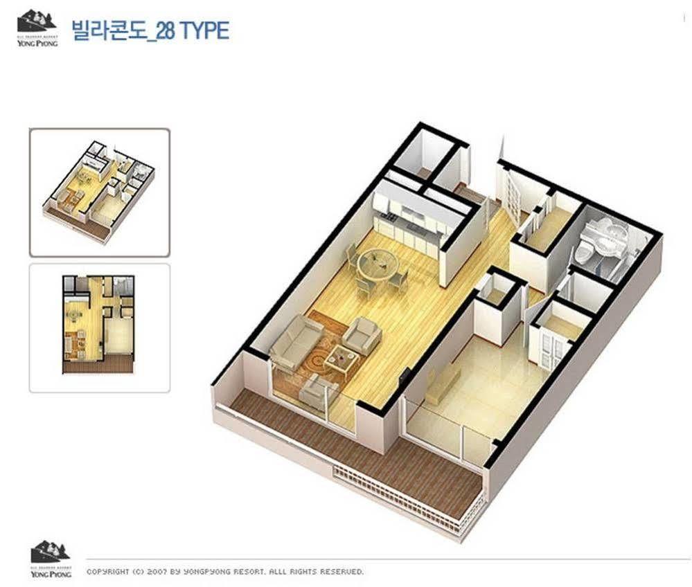 Yongpyong Resort Villa Condominium Phjongcshang Kültér fotó